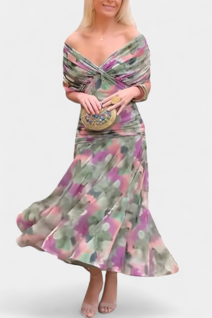 Lisa | Robe longue à imprimé floral