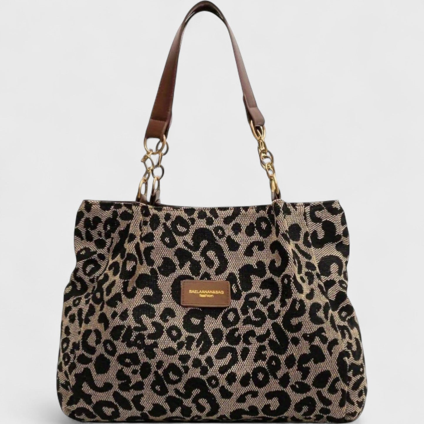 Alizée | Sac shopping en toile motif léopard