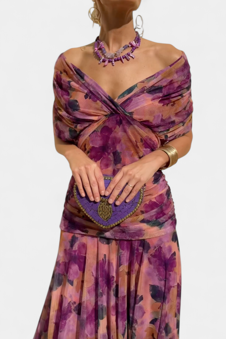 Lisa | Robe longue à imprimé floral