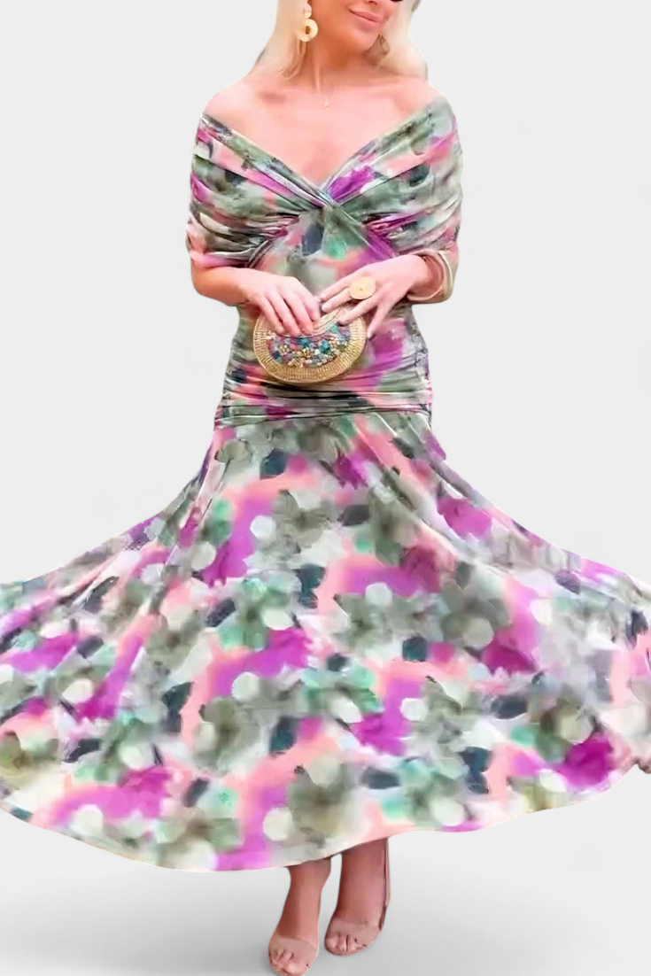 Lisa | Robe longue à imprimé floral