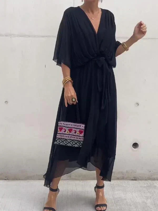 Monica – Robe à Col en V