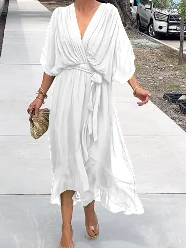 Monica – Robe à Col en V