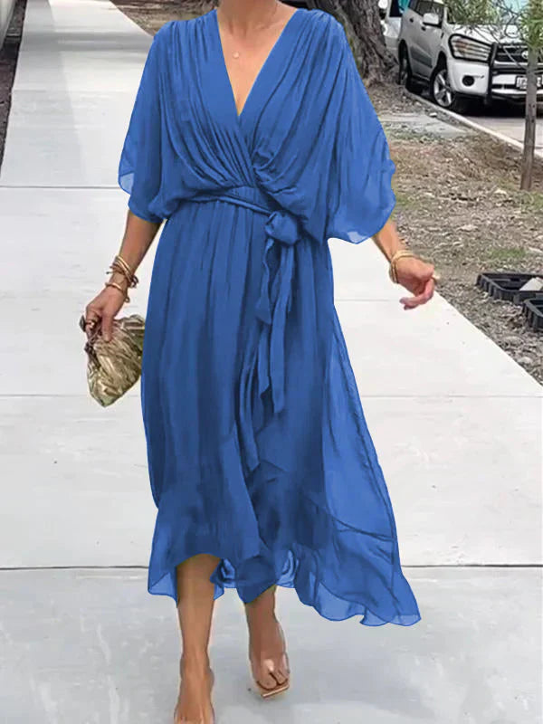 Monica – Robe à Col en V
