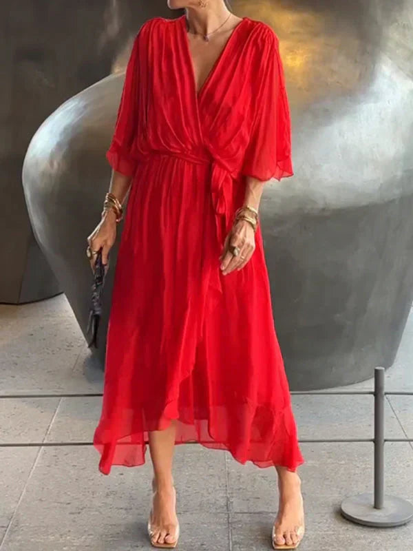 Monica – Robe à Col en V