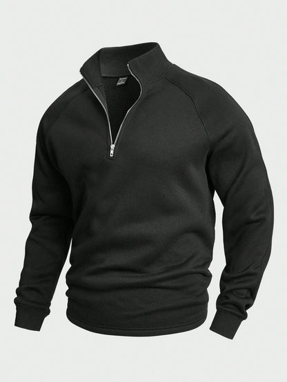 Claude™ | Sweat Casual à Demi-Fermeture Éclair