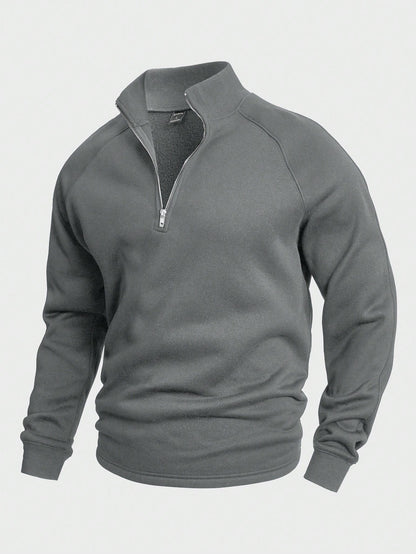 Claude™ | Sweat Casual à Demi-Fermeture Éclair