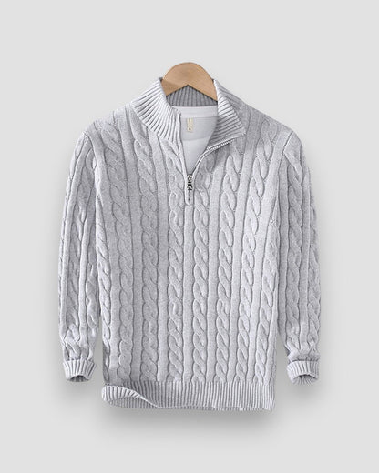 Clément™ | Pull zippé de luxe à col montant
