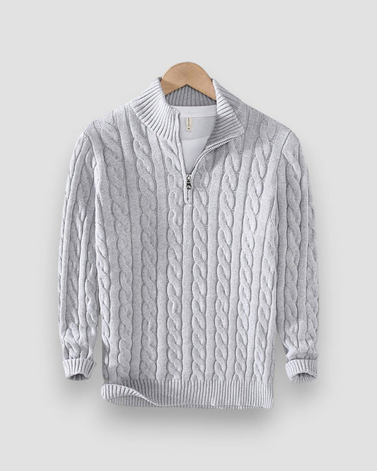 Clément™ | Pull zippé de luxe à col montant