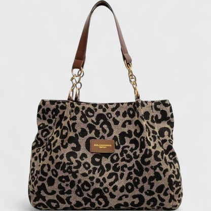 Alizée | Sac shopping en toile motif léopard