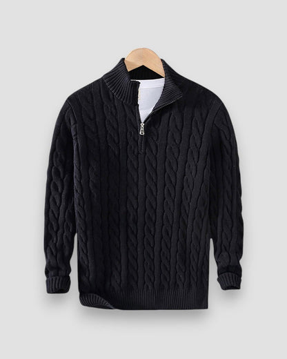 Clément™ | Pull zippé de luxe à col montant