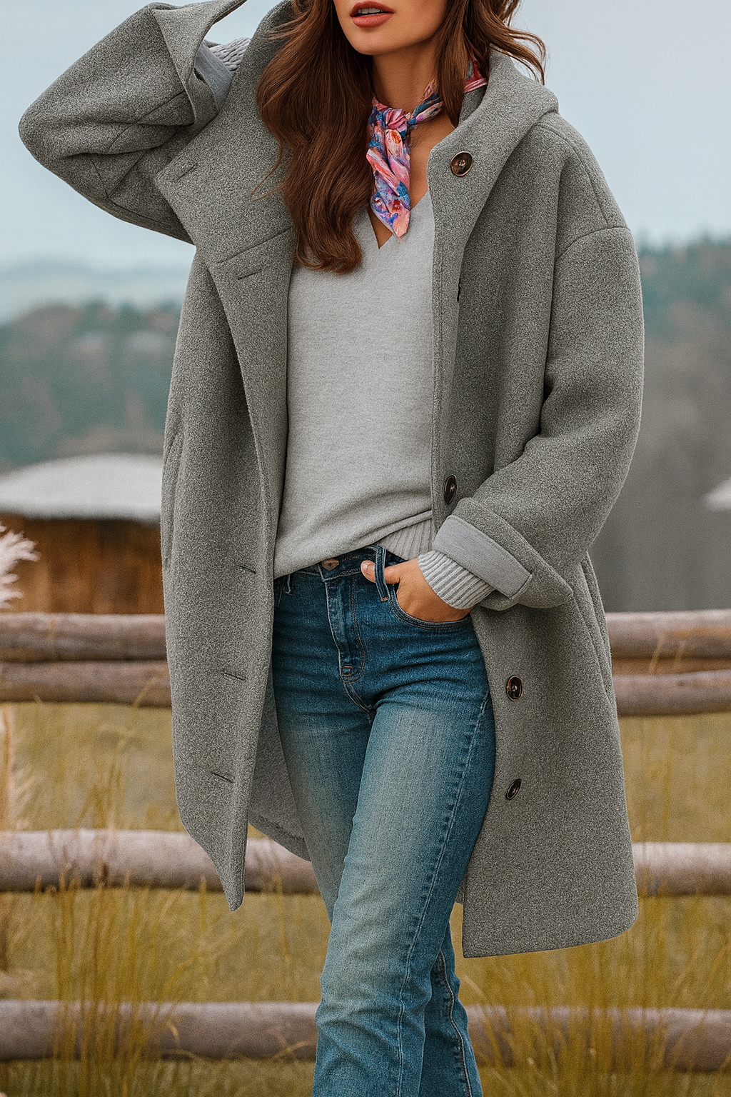 Freja – manteau du quotidien, mi-long et douillet