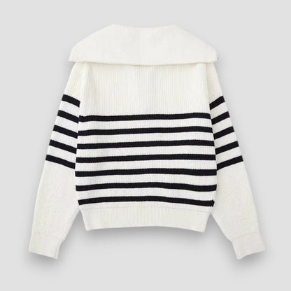 Marceau™ | Pull Zippé Rayé
