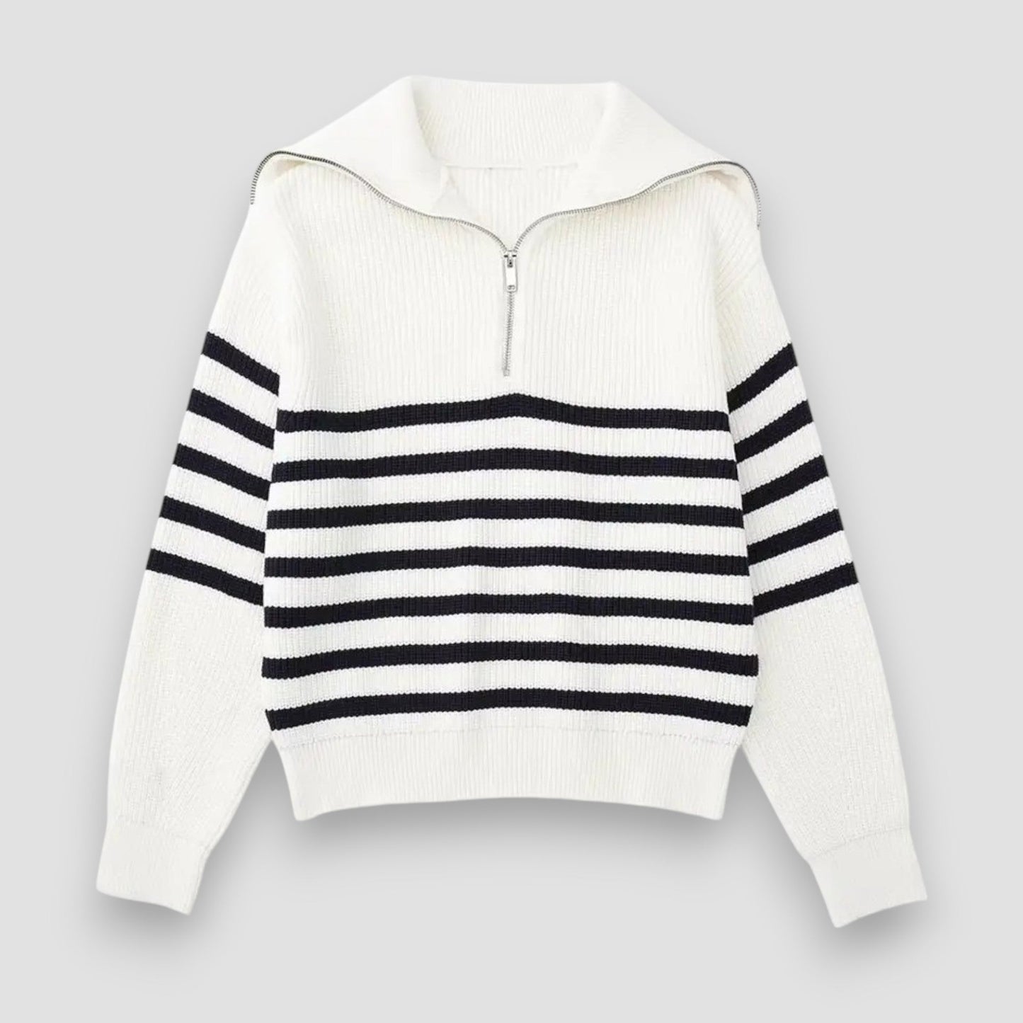 Marceau™ | Pull Zippé Rayé