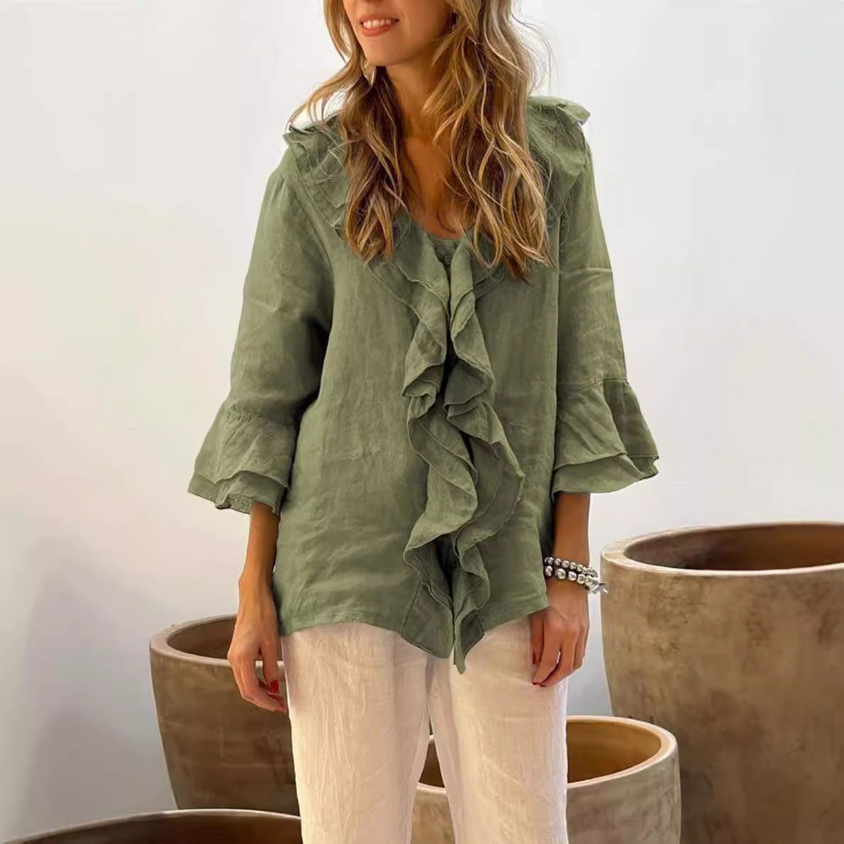 Marie - blouse à volants élégante