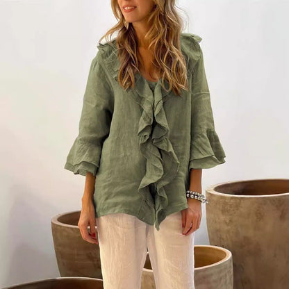 Marie - blouse à volants élégante