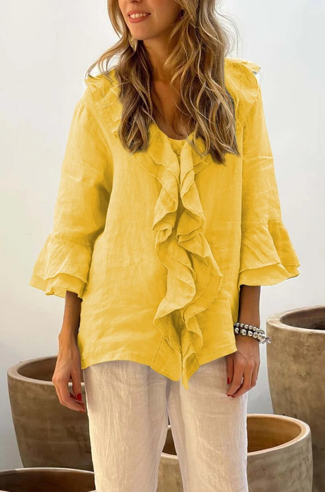 Marie - blouse à volants élégante