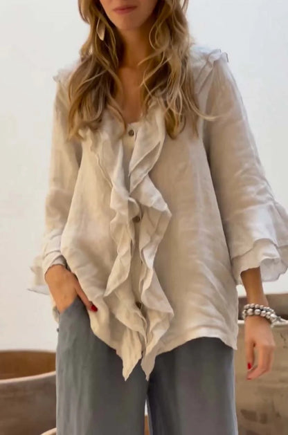Marie - blouse à volants élégante