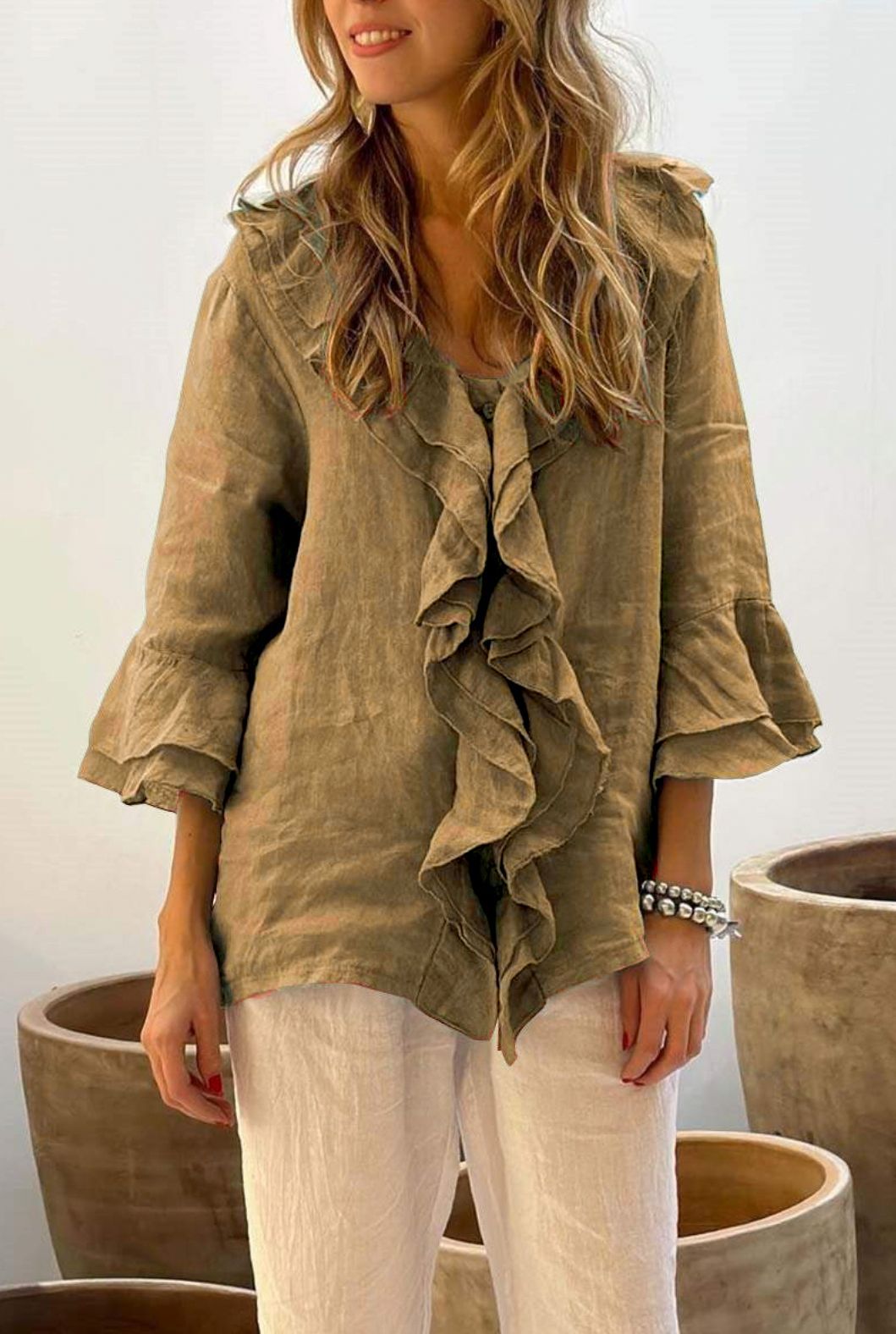 Marie - blouse à volants élégante