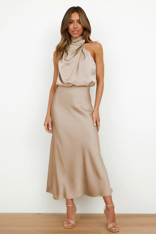 Valeria™ | Robe Longue avec Col Halter