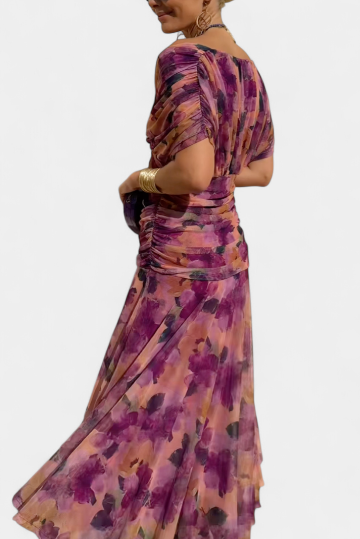 Lisa | Robe longue à imprimé floral
