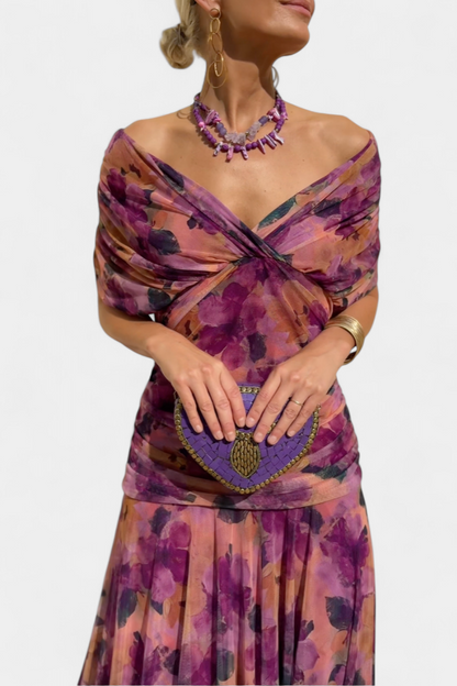 Lisa | Robe longue à imprimé floral