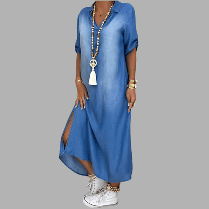 Camille™ |Robe Longue Style Jeans