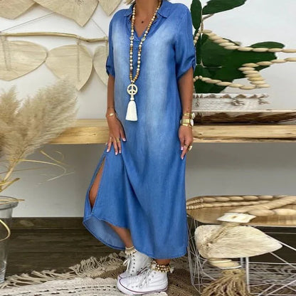 Camille™ |Robe Longue Style Jeans