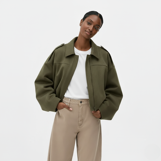 Amoria™ | Veste Bomber en Suède pour Femme