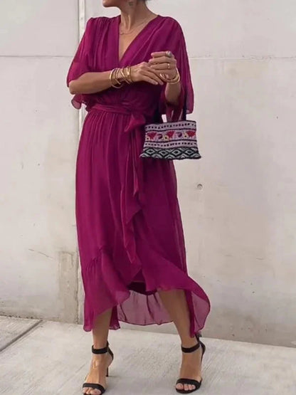 Monica – Robe à Col en V