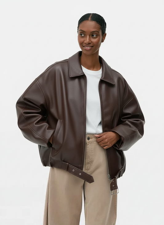 Chloé™ | Veste en Cuir à Lacets pour Femme