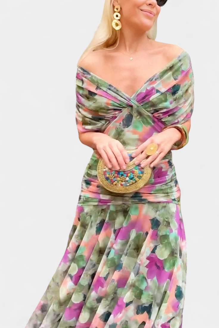 Lisa | Robe longue à imprimé floral