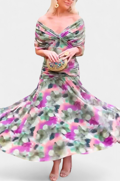 Lisa | Robe longue à imprimé floral