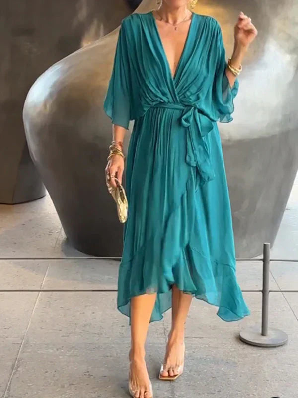 Monica – Robe à Col en V