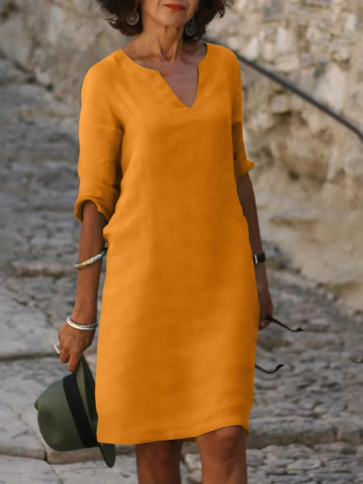 Saoirse | Robe à col en V qui cache le ventre
