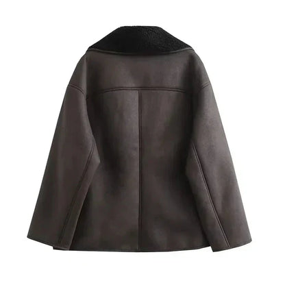 Chic Dubois™ | Nola Veste en cuir marron